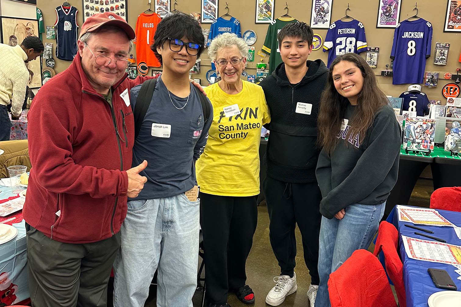 Fixin' volunteers at our 2025 holiday party
